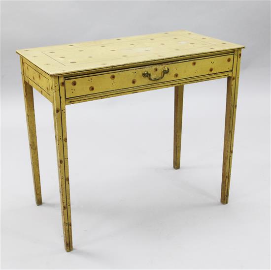 A late Georgian side table, W.2ft 9in. D.1ft 6in. H.2ft 5in.